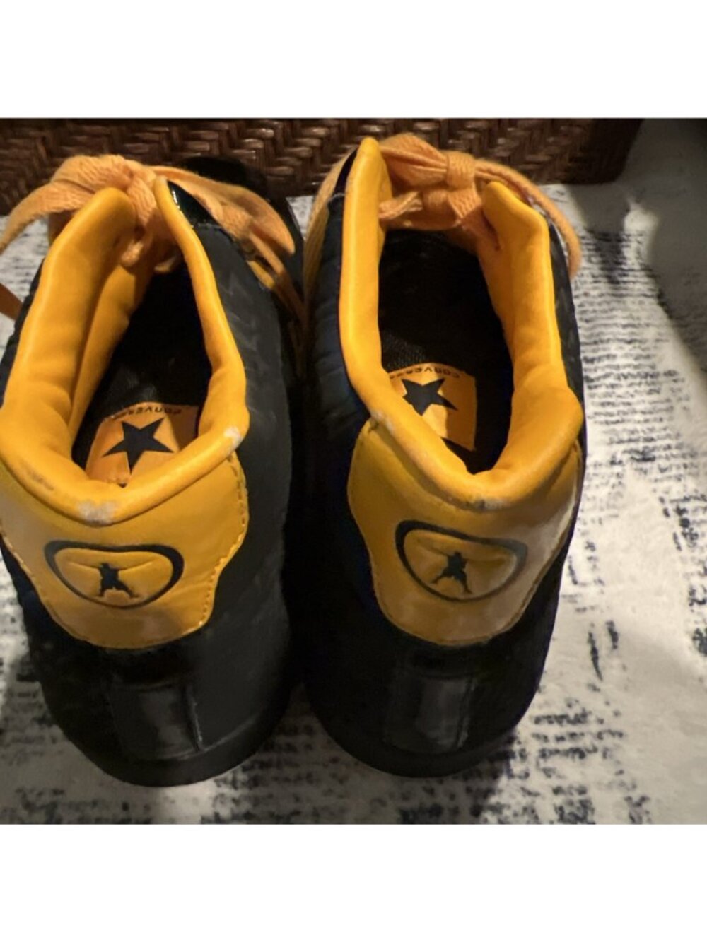 Dwyane Wade Converse Pro Leather HI Size 10.5 Black Yellow - Picture 5 of 15